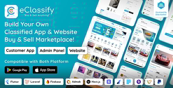 23+eClassify eClassify - Classified ads Buy and Sell Marketplace Flutter App with Laravel Admin Panel - Image 1